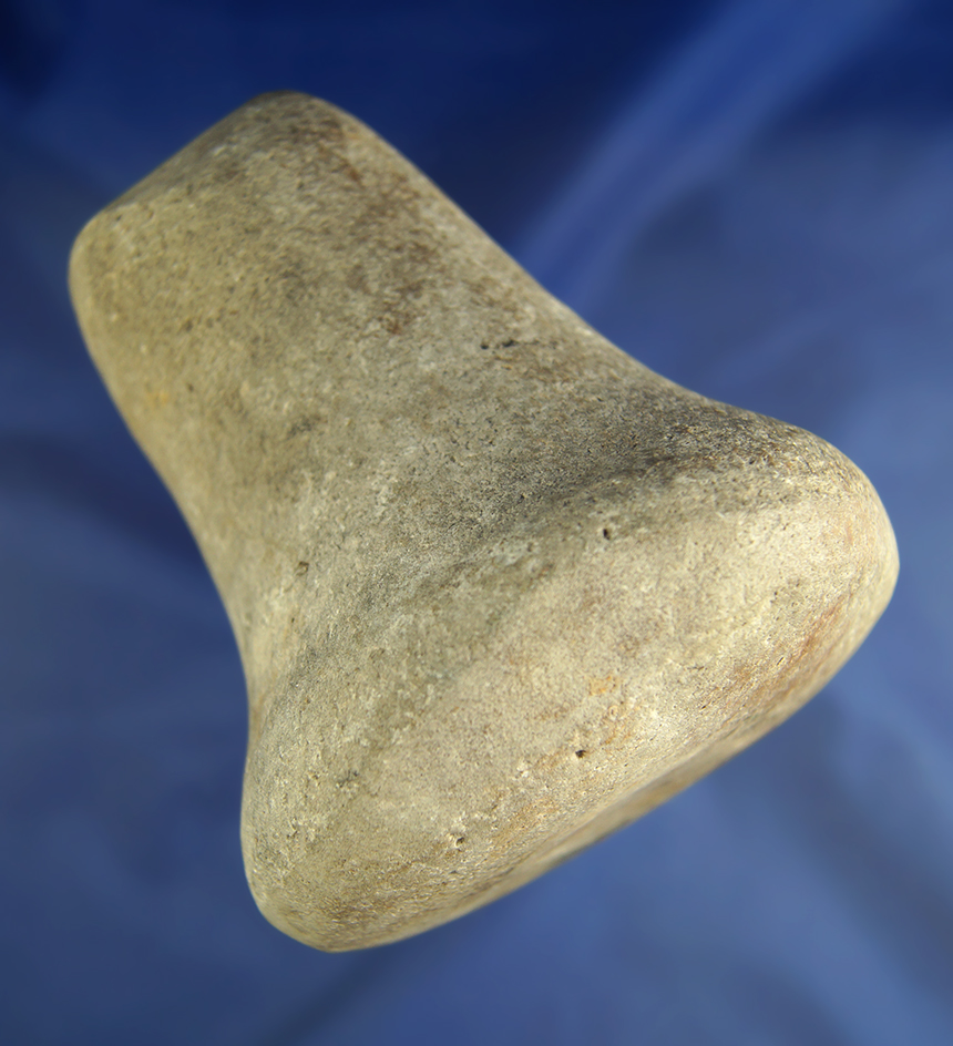 4 3/16" tall Bell Pestle found in Chillicothe, Ohio with a nice nutting divot on bottom.