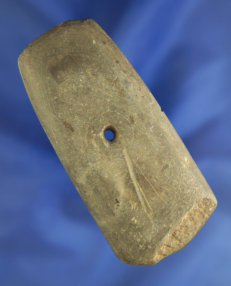 3 1/8" Pendant that was anciently salvaged from a larger gorget found in Ohio.