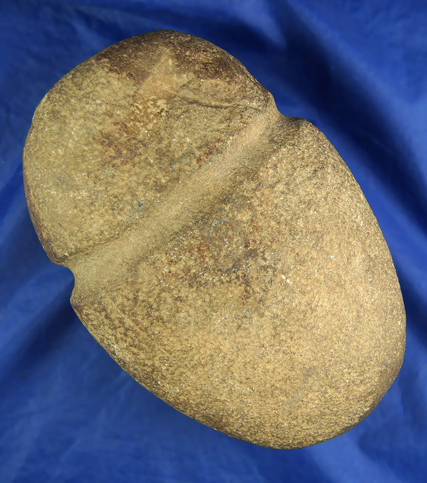 Very large 8" long full grooved Ohio Axe with nice use polished to bit area.