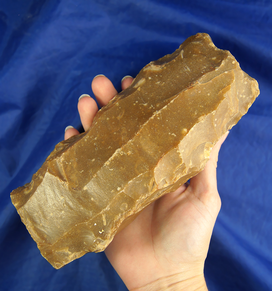 Classic style 7 5/8"Neolithic Le Grand Pressigny Flint Core  from France - an excellent example.