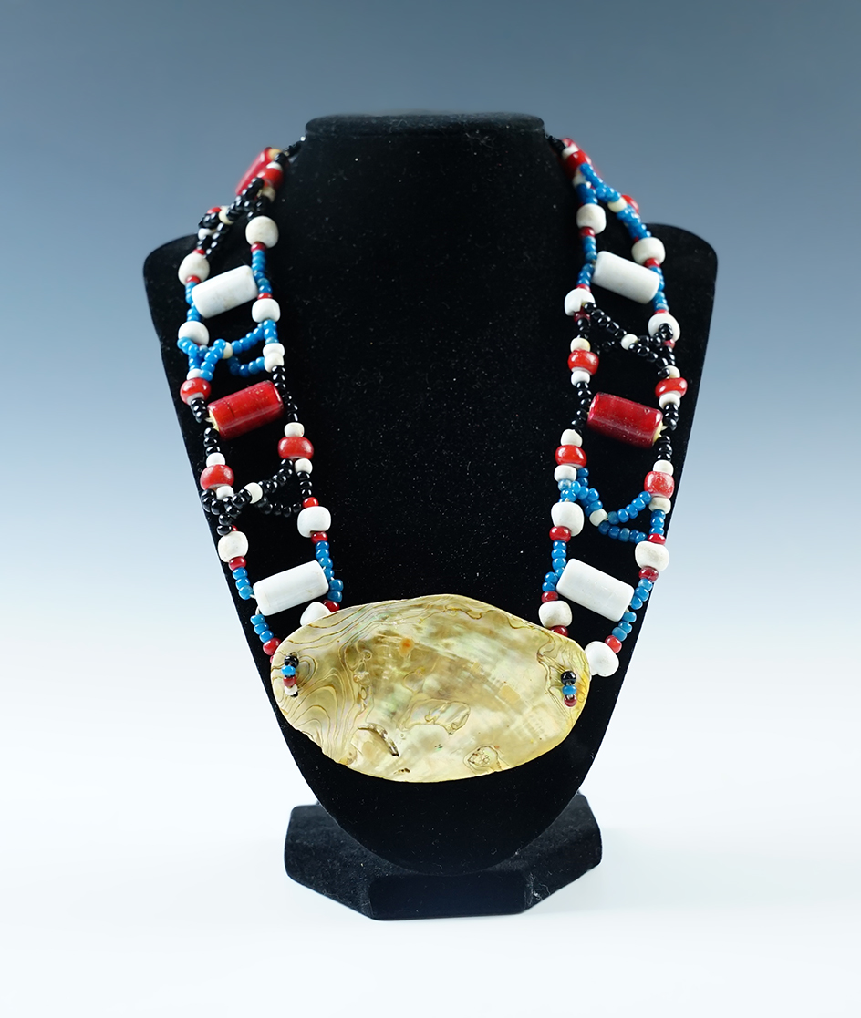 Very nicely made contemporary beaded necklace - Sacramento Valley, California.