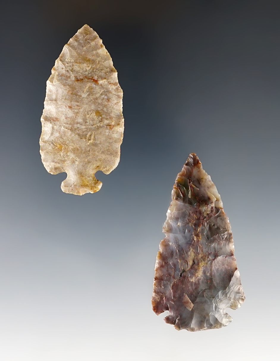 Pair of Dovetails found in Kentucky made from nice material. Largest is 2 3/16".