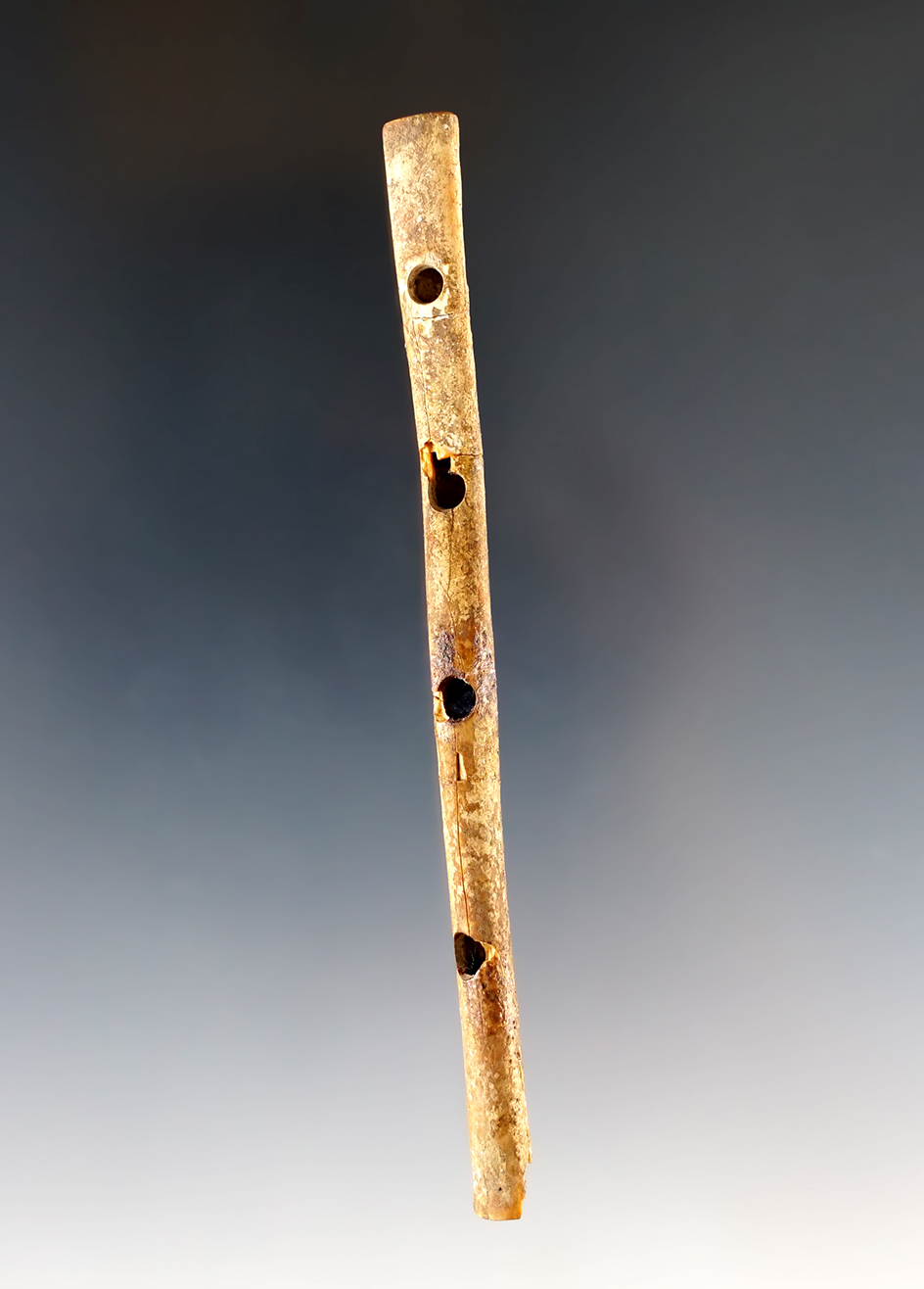 4 1/16" Bone Drill - Kentucky. Broken & glued in several places, but still a great authentic artifact.