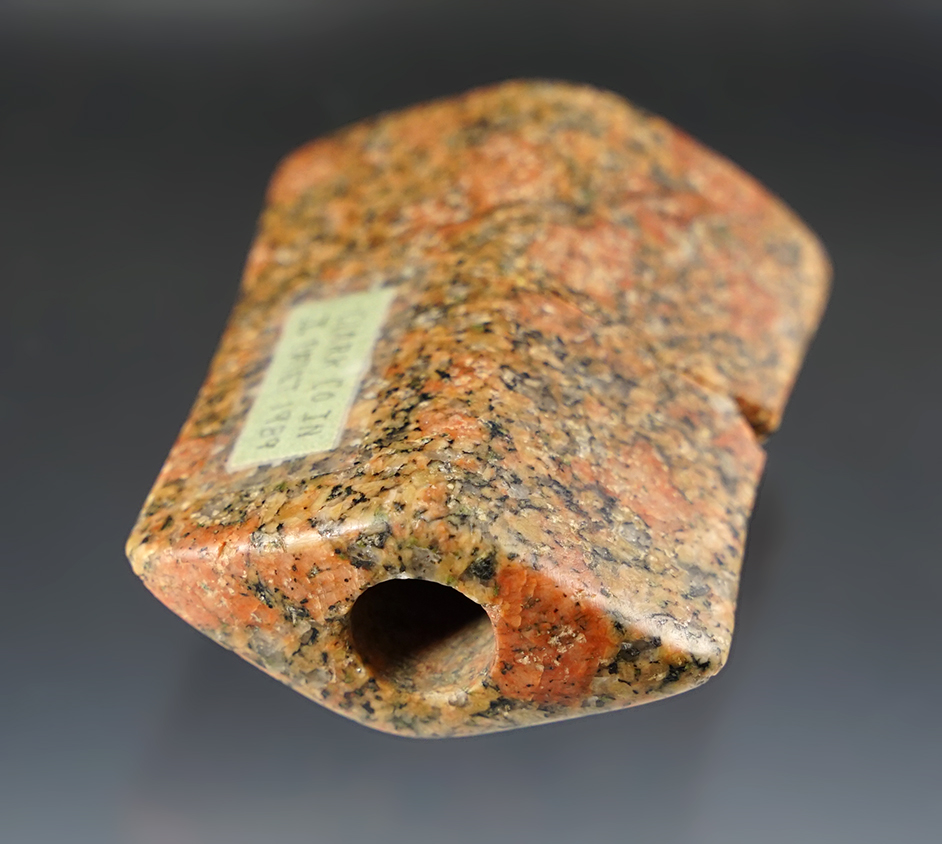 2 1/4" Hardstone Saddleback Bannerstone -Glued.  Clark Co., Indiana by J. Patet. Davis COA.