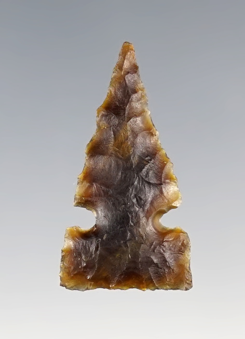 1 1/16" beautifully styled Sidenotch Arrowhead made from attractive material found in Wyoming.
