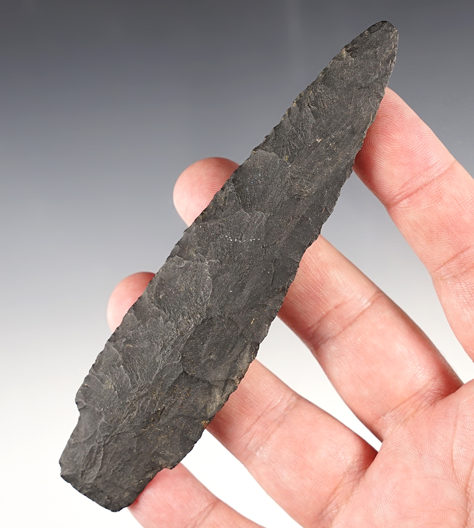 Large Cresap that measures 5"- Garretts Bend, Lincoln Co., West Virginia. Kanawha Chert.