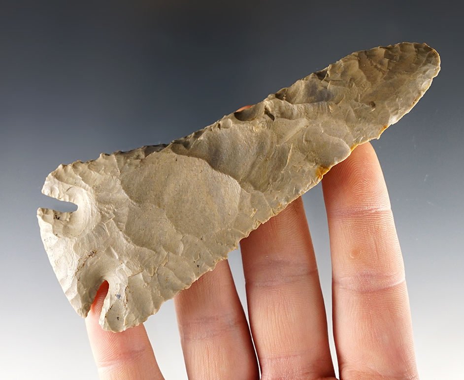 4 9/16" Lost Lake with nice ancient resharpening - Kentucky/Tennessee area. Ex. Jeff Wilkes.