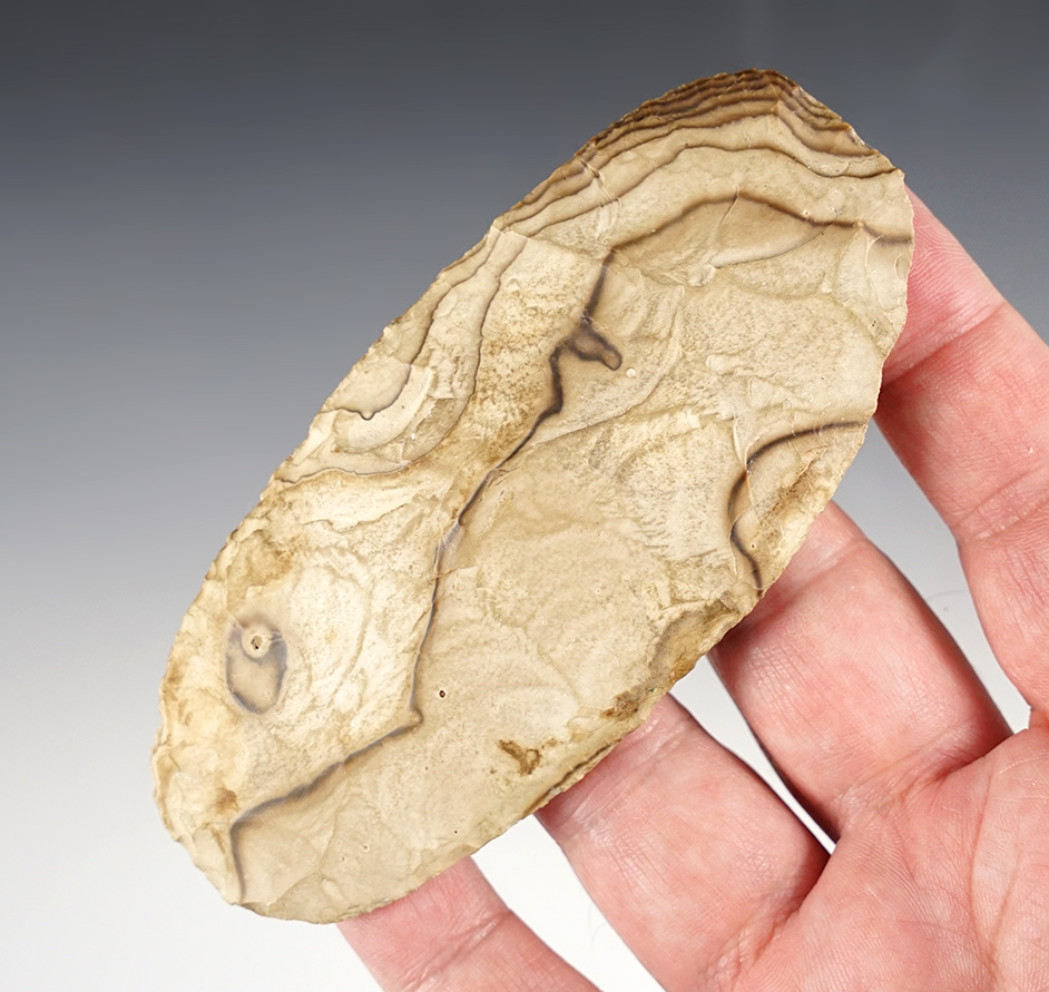 4  1/4" Blade made from beautiful Tiger Chert found at the Wyoming/Colorado border.