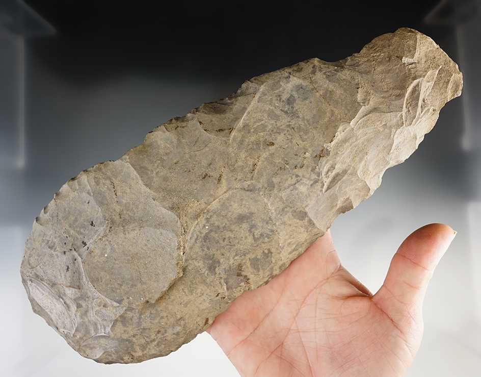 Huge 9 13/16" Hoe found in Tennessee made from Dover Flint. Bennett COA.