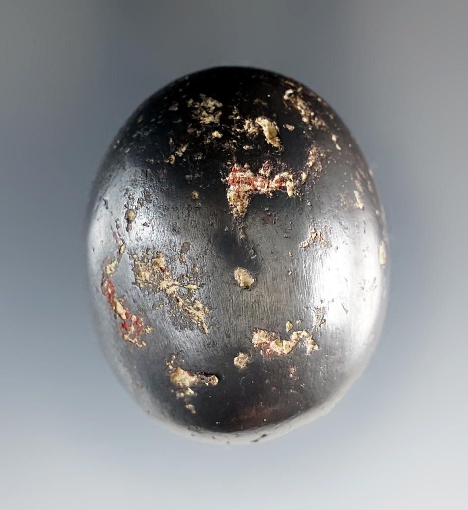 Highly polished 1 5/8" long Ohio Hematite Loaf Stone.