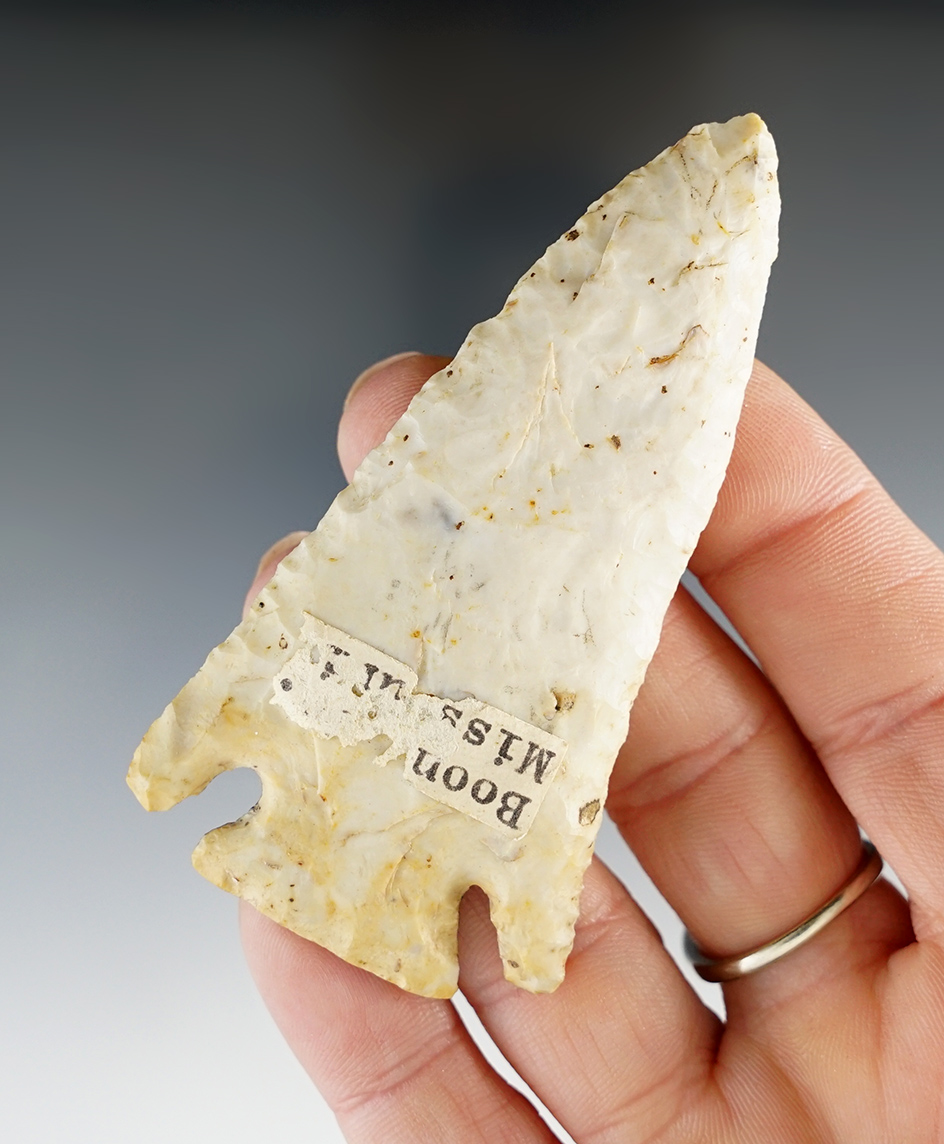 Finely made 3 1/16" Lost Lake found in Boone Co., Missouri.