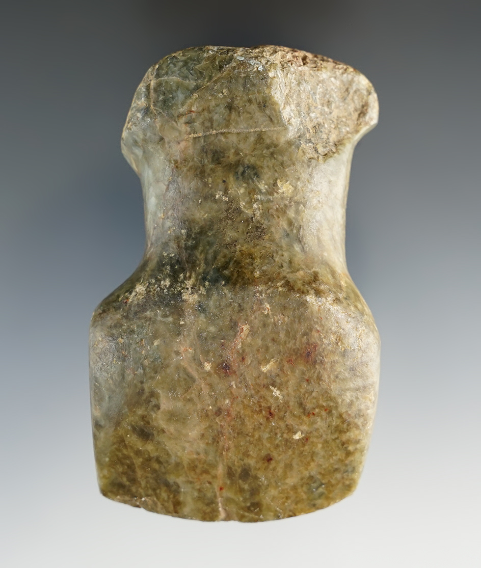 3 1/2" tall Pecos Axe with a double groove found in Northern New Mexico.