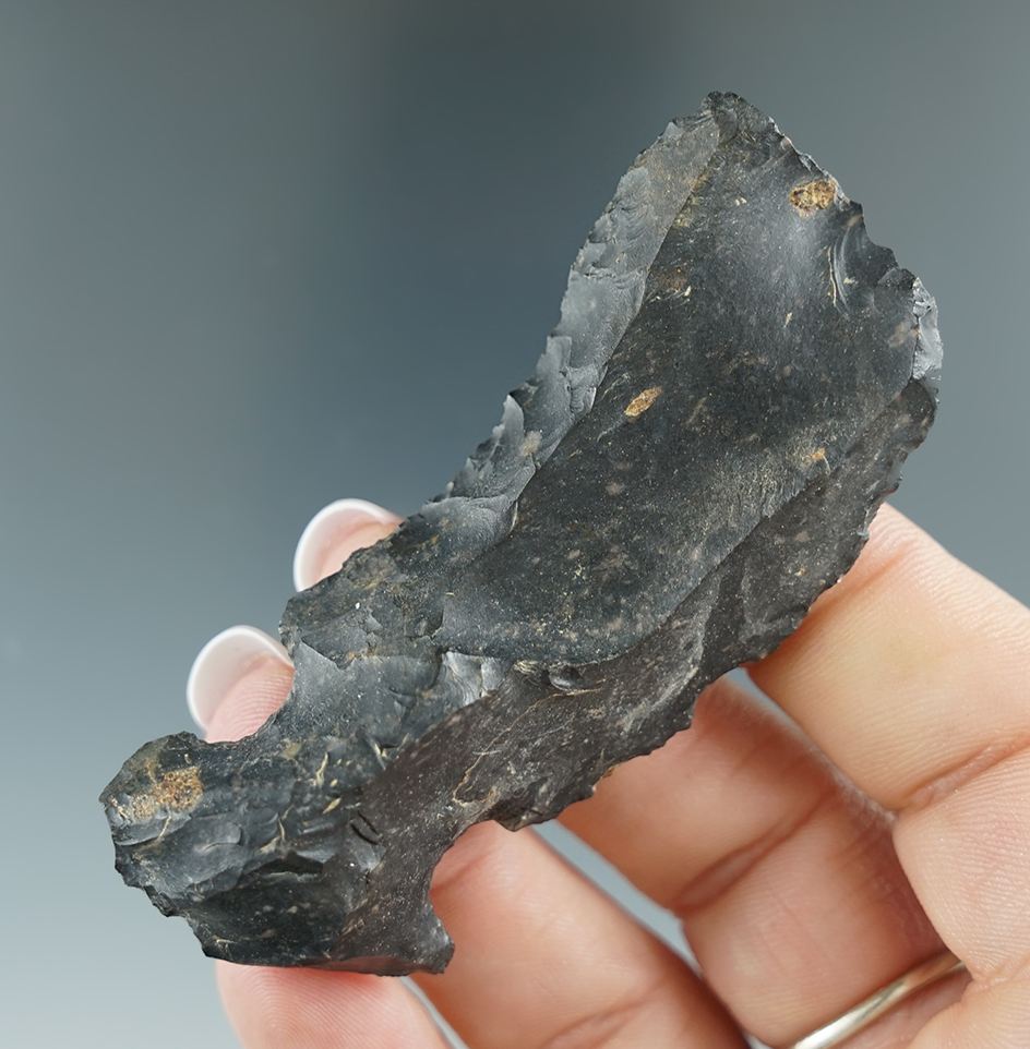 Pictured! 2 7/8" Coshocton Hafted Shaft Scraper -Ruggles Township, Ashland Co., Ohio.