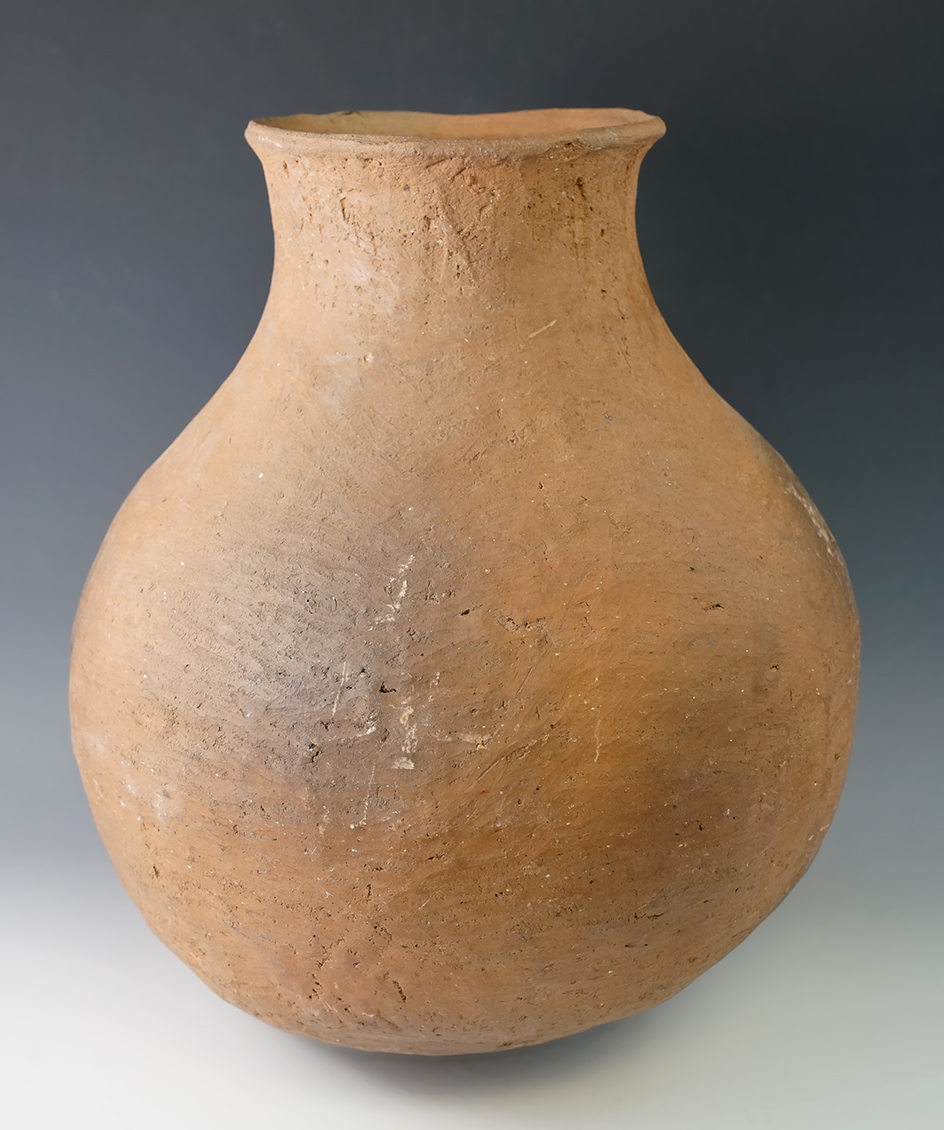 Exceptionally large 13 1/2" Tall Pottery Vessel found in New Mexico. Solid with no restoration.