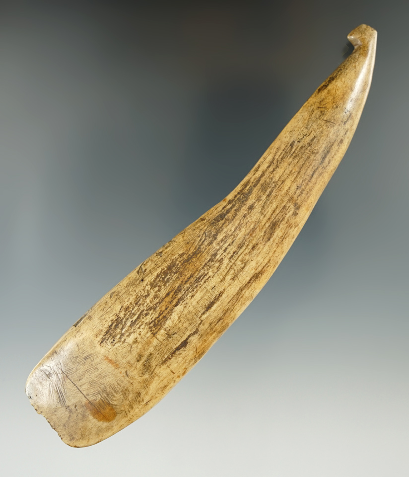 Rare Pictured artifact! 5 13/16" Atl-atl hook made from antler.