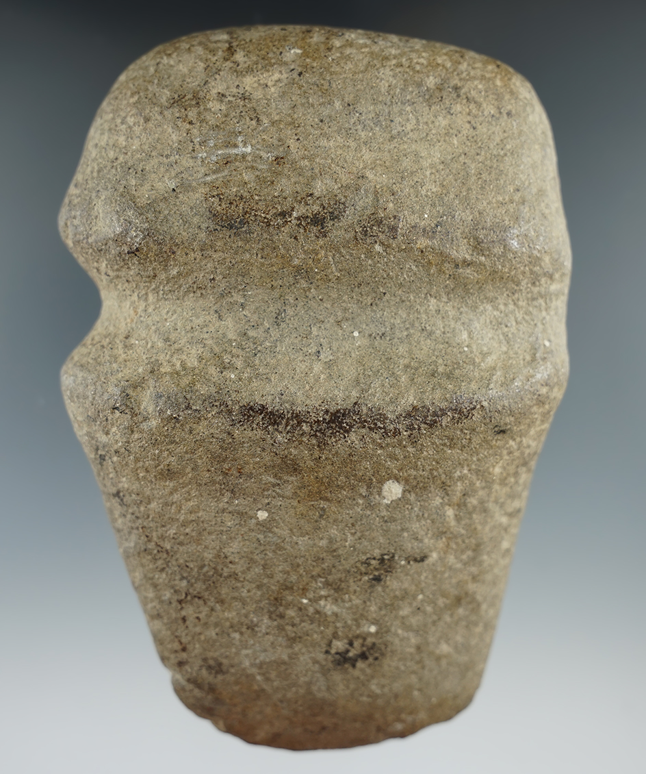 Well styled and heavily patinated 5" long 3/4 grooved Axe found in Indiana.