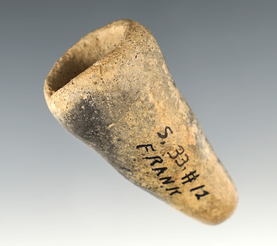 2 1/4" Ancient Clay Tube Pipe in nice condition. Found in New Mexico.