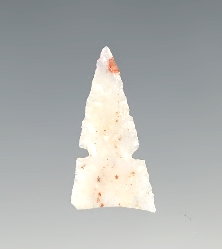 Very thin Side Notched Arrow Point made from quality material. Found in New Mexico.