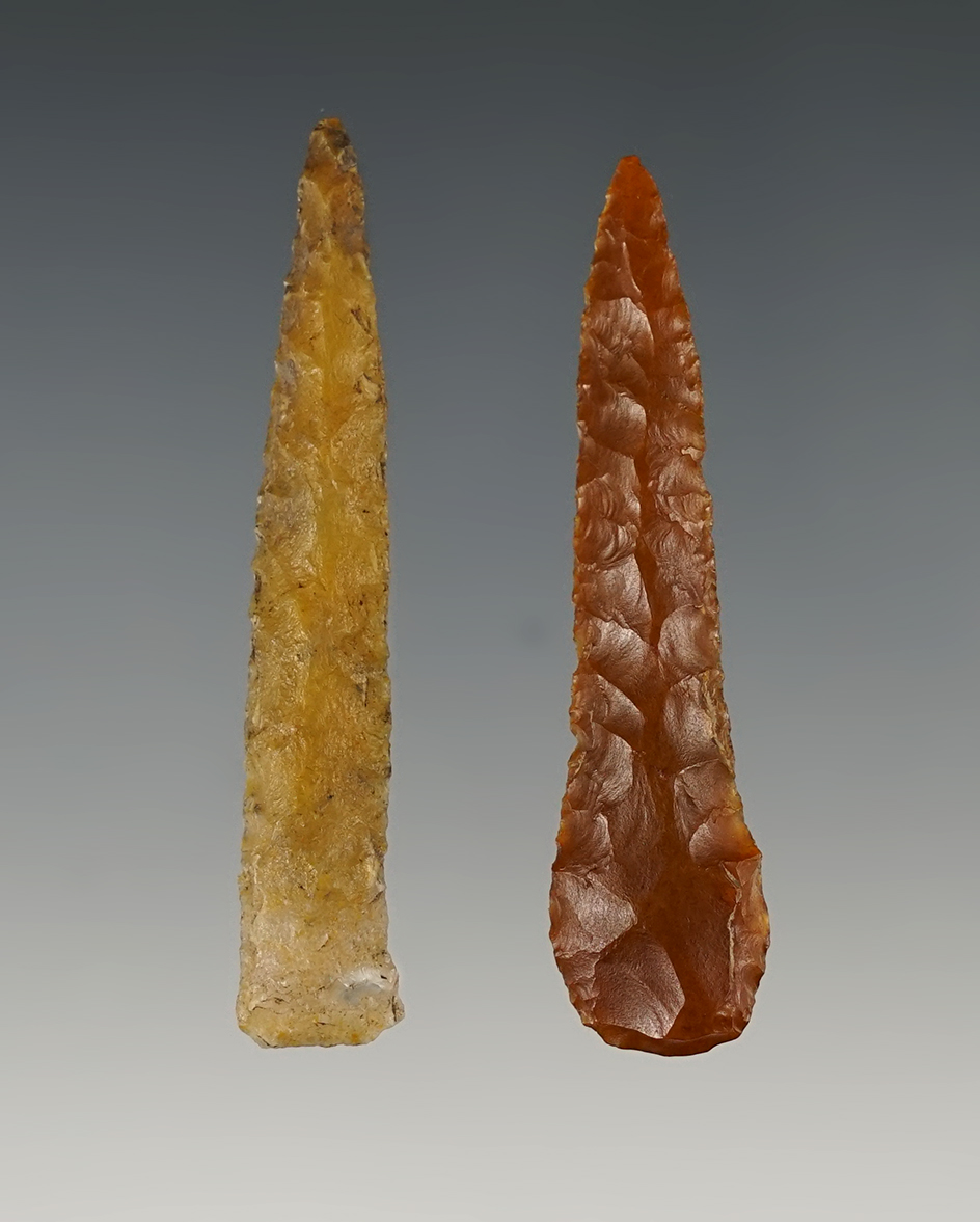 Pair of well made Drills found in Klickitat Co., Washington. The largest is 2 3/16".