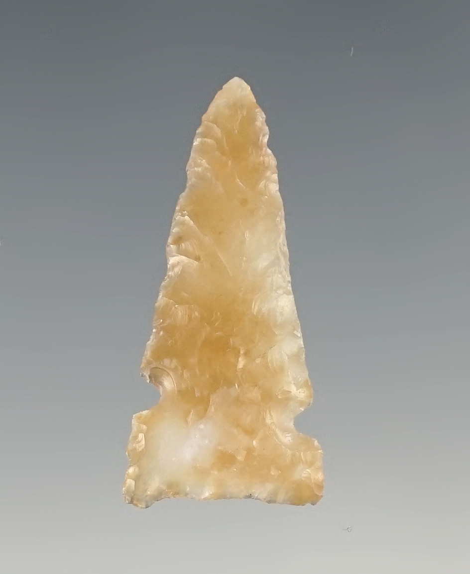 1 5/16" Nicely patinated Agate Side Notch Arrow Point found in New Mexico.