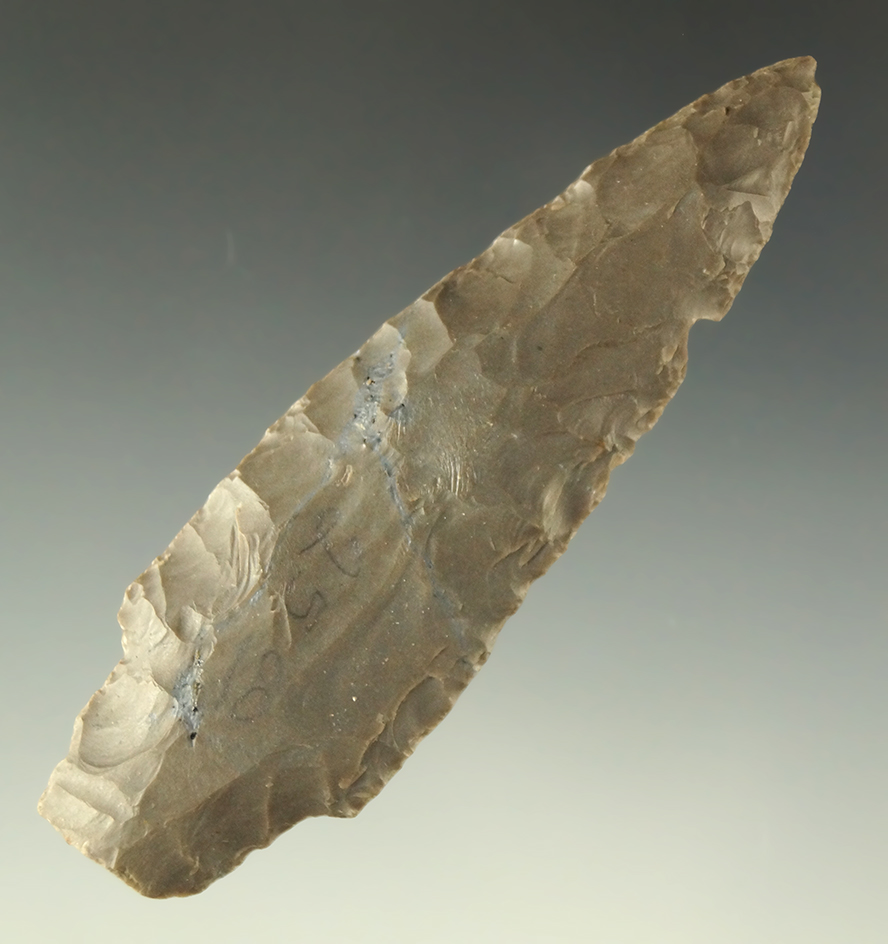 3 3/8" Hornstone Adena found in Indiana.