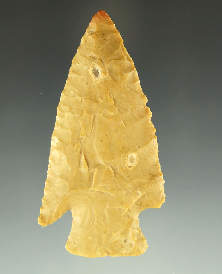 2 9/16" Hardin point that is nicely flaked found in Arkansas.