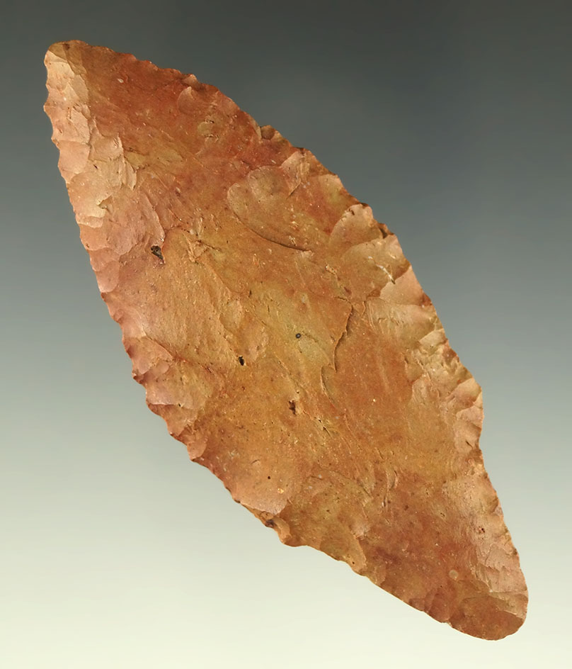3 3/8" Adena made from Buffalo River chert found in Tennessee.