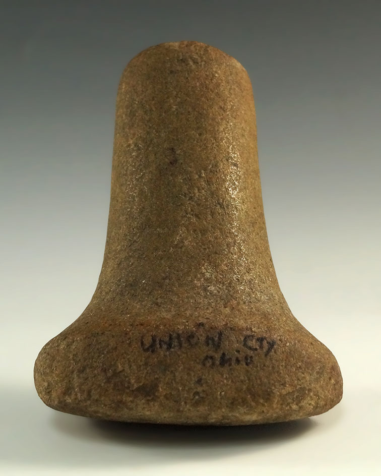 5 1/8" tall Bell Pestle made from Quartz found in Union County Ohio.