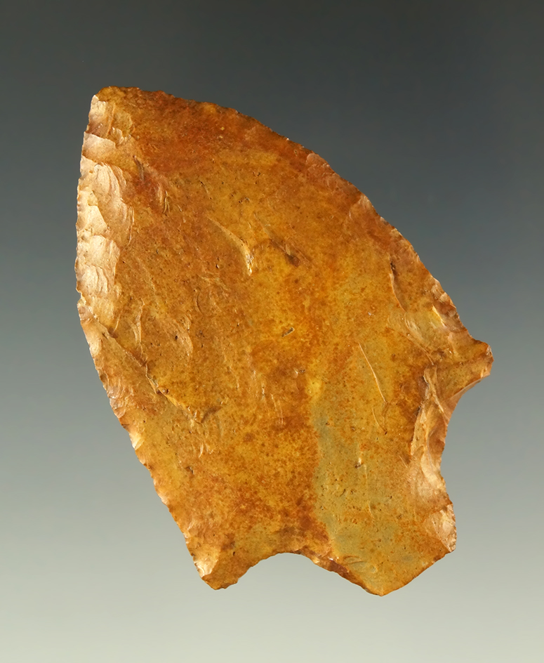 Heavily River patinated 2 3/8" Cypress Creek point found in Florida.