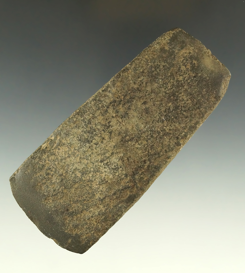 4 1/8" nicely patinated stone Celt found in Montcalm County Michigan. Ex. Phil Wagle collection.