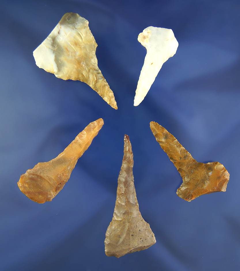 Set of five Nevada Drills, largest is 2 3/16".