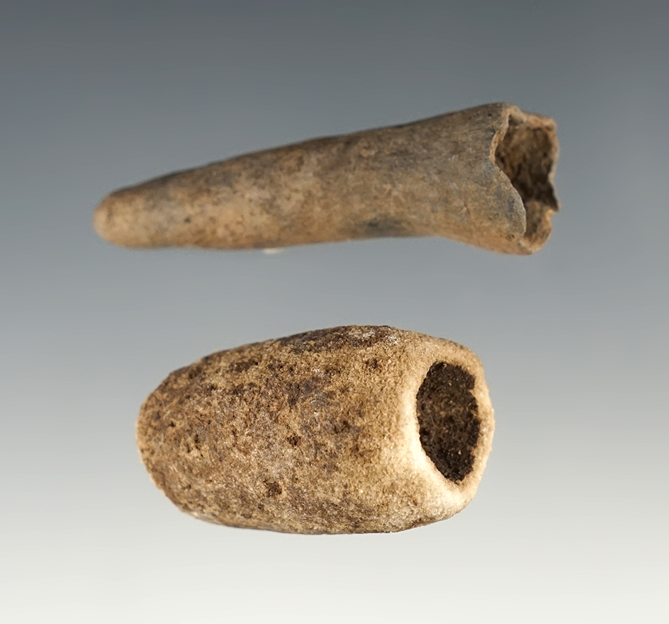 Pair ofr New Mexico Pipes that are well patinated. The largest is 2".