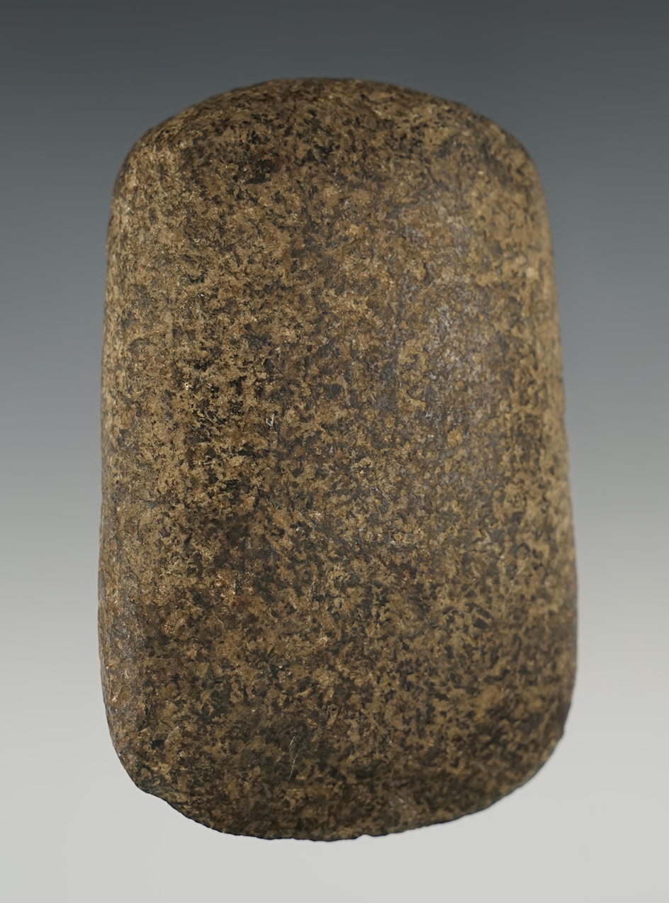 Nice 3 1/4" Woodland Celt made from Granite. Found in Washington Co., Ohio. Bennett COA.