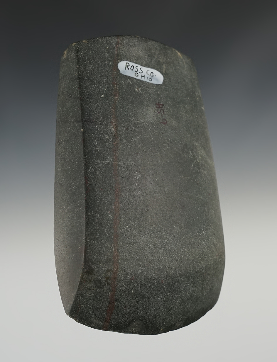 Large well defined Black style Celt found in Ross Co., Ohio. Highly polished.