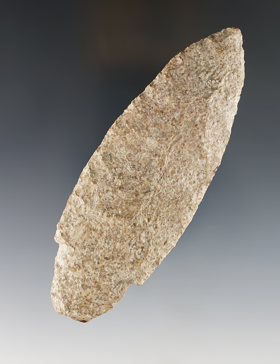 Large 4 13/16" Adena made from Harrodsburg Chert. Found in Indiana.