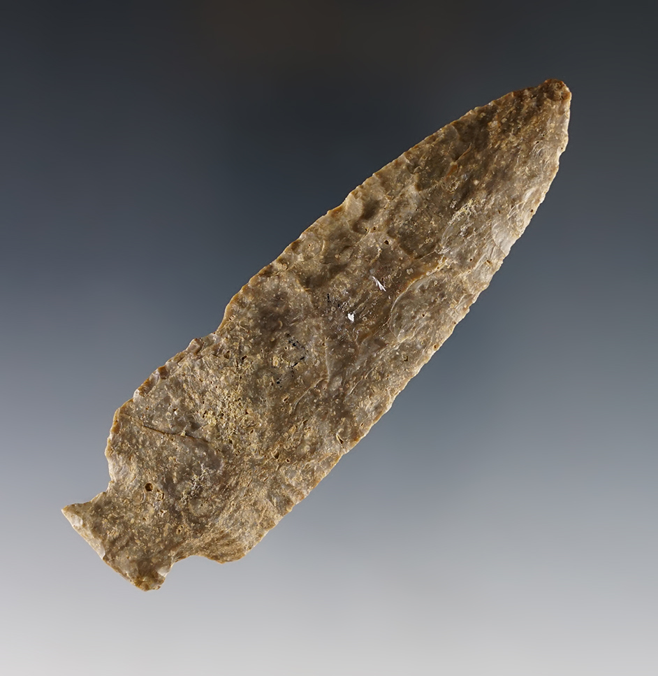 3 13/16" Tablerock found in Illinois. Made from nicely Mottled Flint.