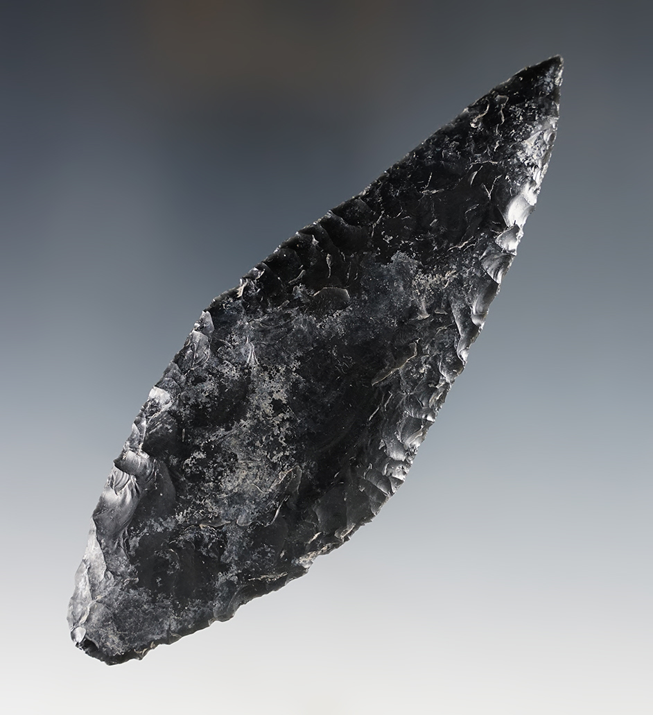 Heavily patinated 4 3/4" Knife found close to the Modoc & Siskiyou Co., border in California.