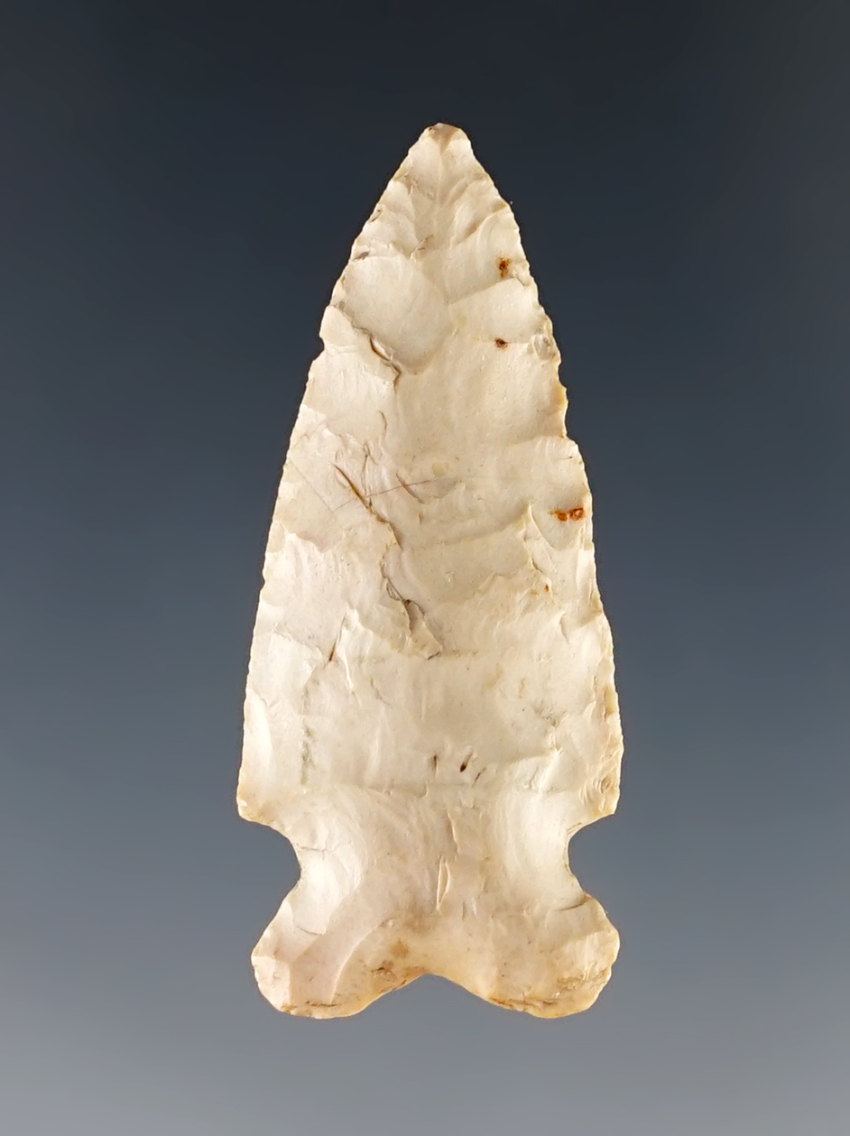 1 11/16" Bifurcate found in Dekalb Co., Illinois. Found by Bill Hiland. Nicely made.