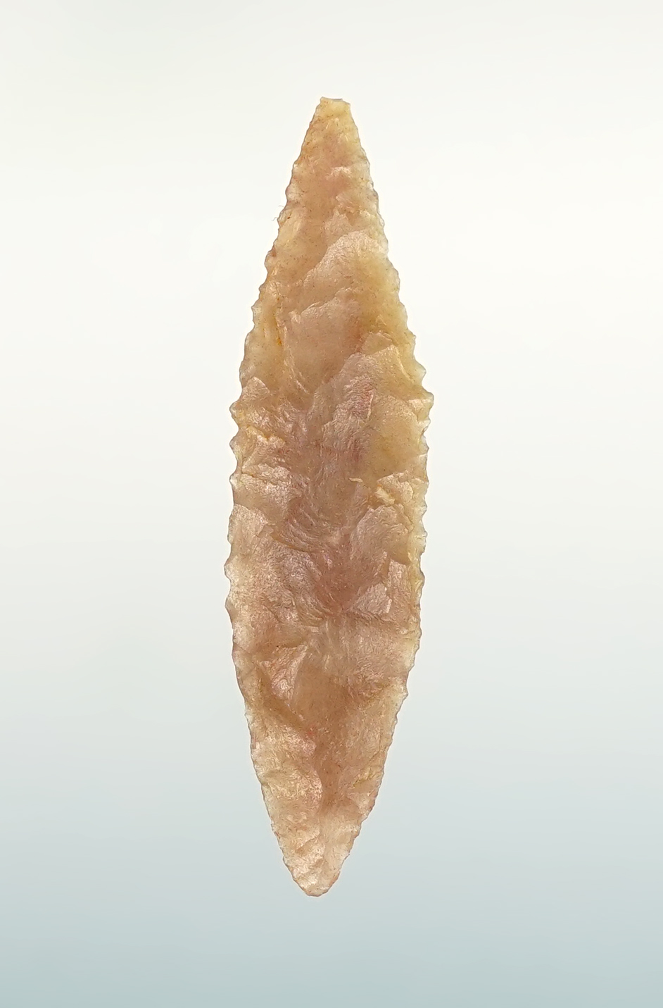 1 1/2" Bi-pointed Leaf point that is thin and very well flaked - New Mexico.