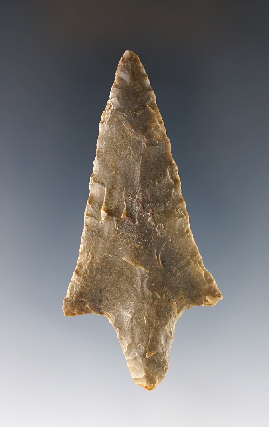 Well made 2 15/16" Adena found in Wayne Co., Illinois. Ex. John Baker collection.