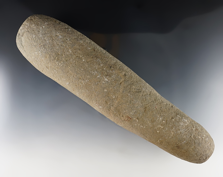 11 1/2" Roller Pestle found in the Eastern U.S. Ex. Walter Dudkewitz collection. Bennett COA.