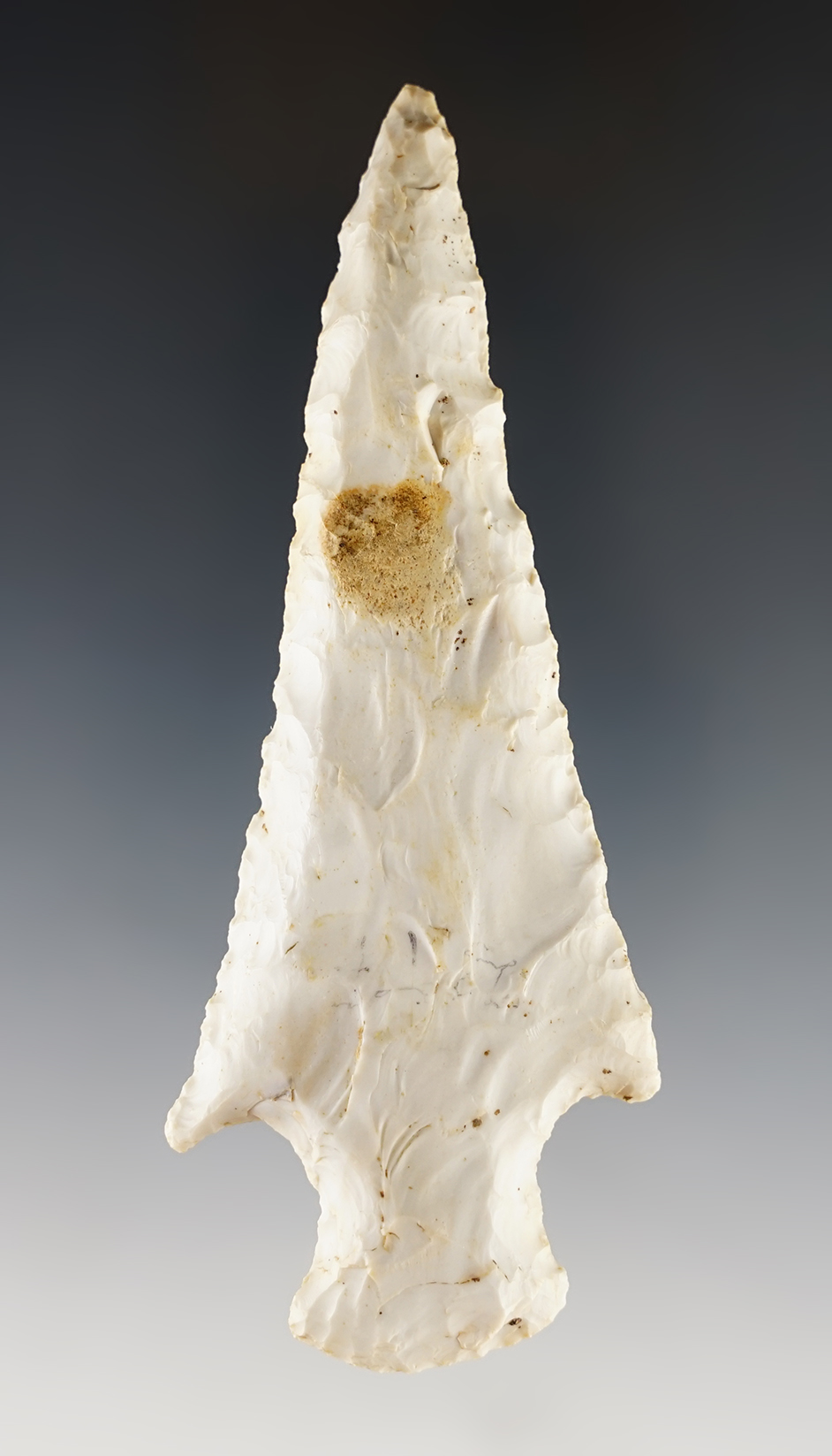 Nice 4 1/8" Cupp Point found in St. Clair Co., Illinois. Great flaking and style.