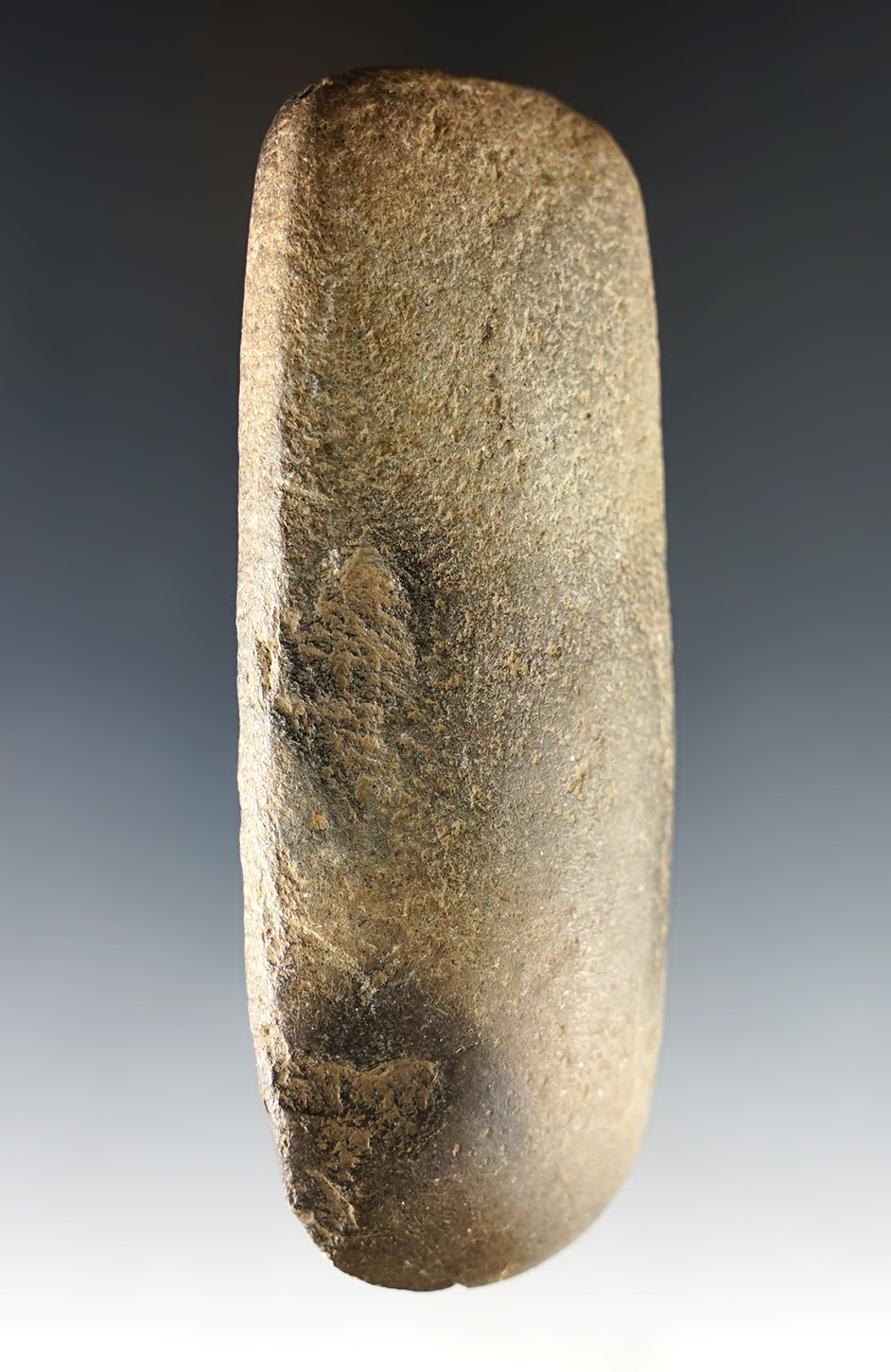 Finely made 4 1/4" Hardstone Celt that is well polished. Found in Indiana.