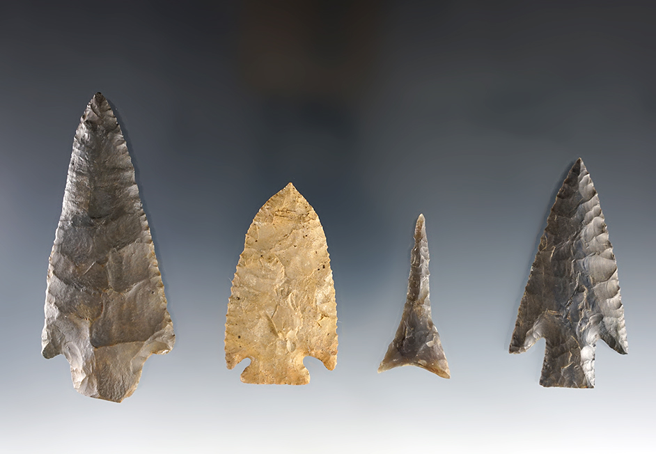Set of 4 restored points found in the Kentucky/Tennessee area. The largest is 3 9/16".