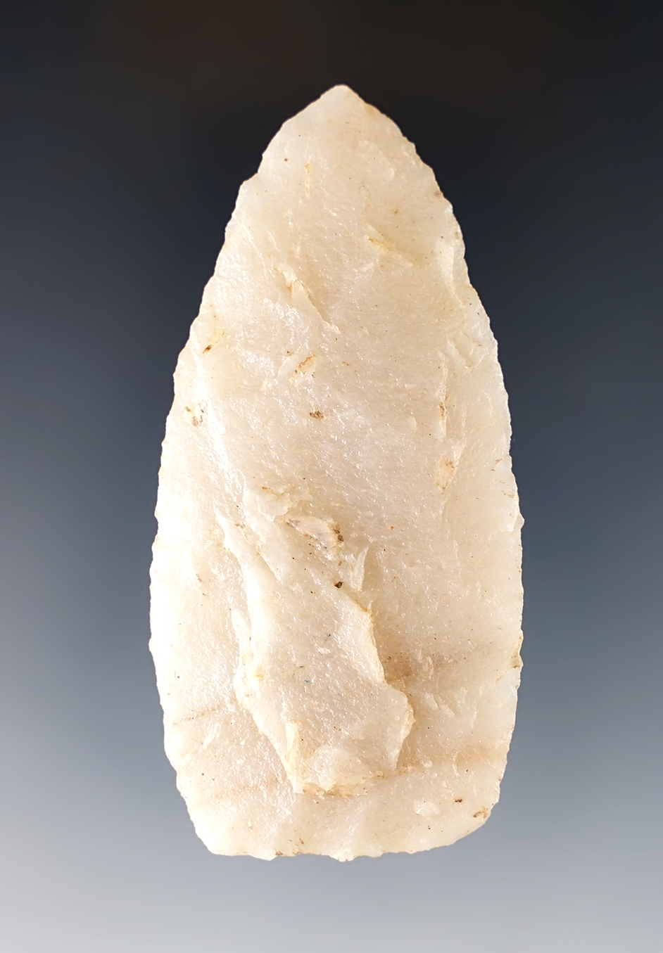 Nice 2 3/4" Woodland Blade found in Wisconsin. Made from Hixton Quartzite. Bennett COA.