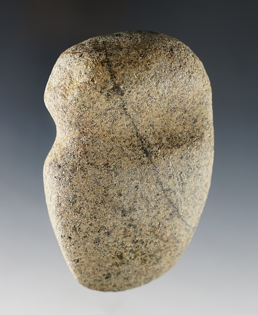 4 1/4" Well styled 3/4 Groove Axe found in Franklin Co., Illinois. Good overall polish. Ex. Harris.