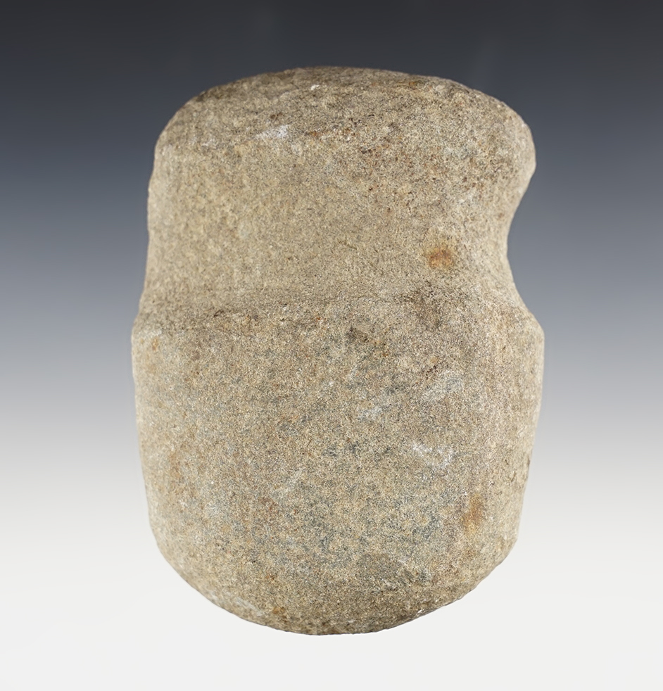 4 1/16" long 3/4 Grooved Hammerstone found by Homer Norris Weaver - Wyandot Co., Ohio.