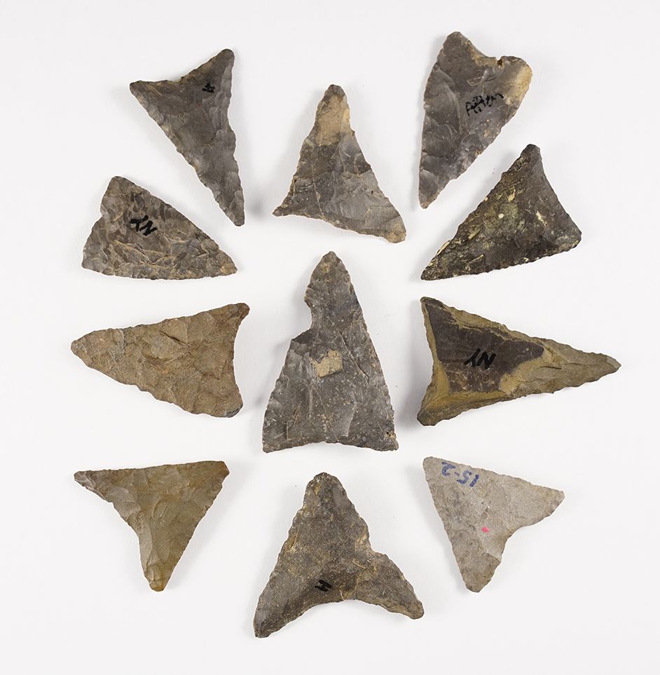 Set of 11 Triangles - Afton, Chenango Co., New York on the Decker, Shultz and Groover farms. 