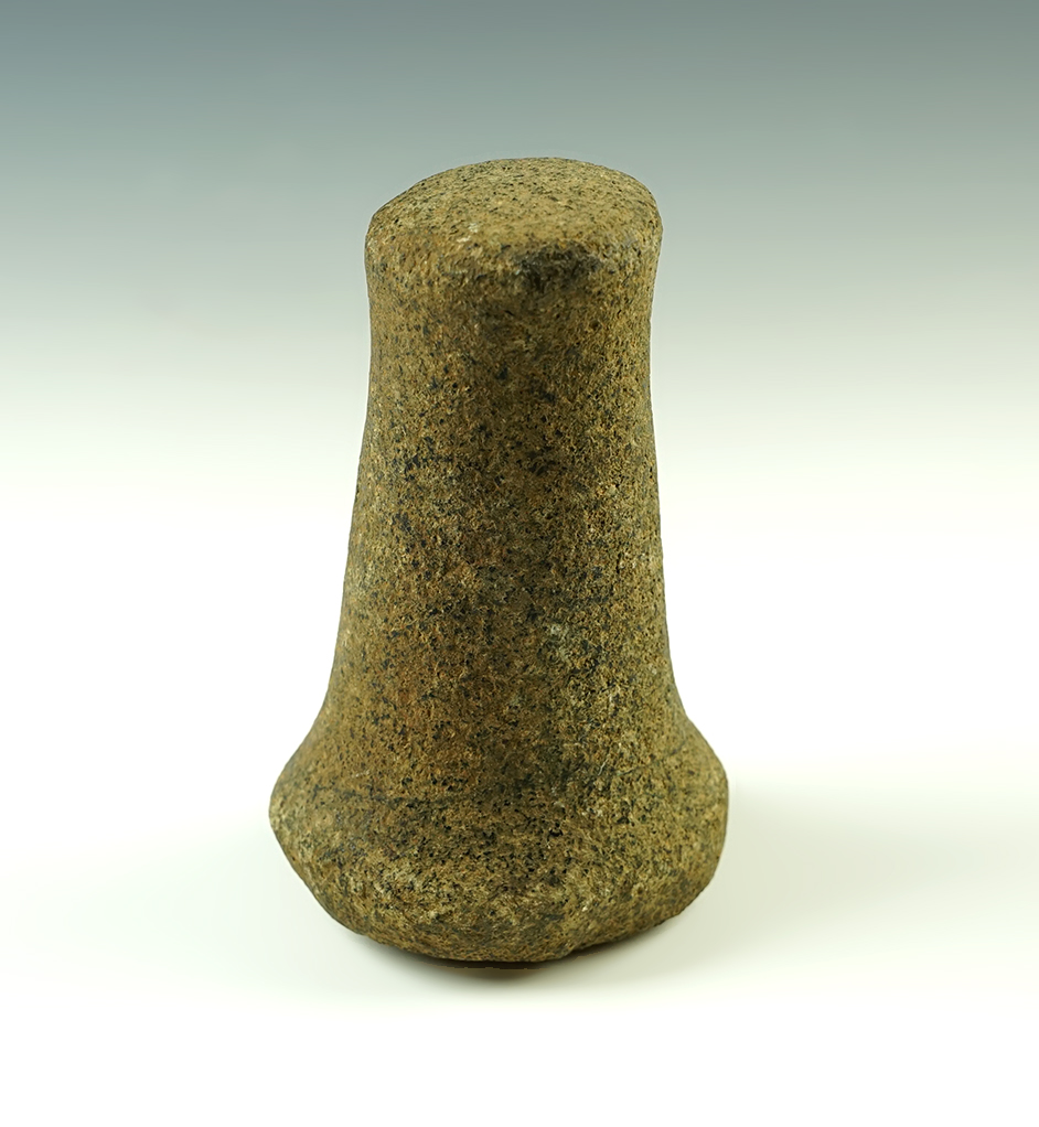 Fine 4 3/4" Knobbed Bell Pestle found in Allen Co., Ohio.