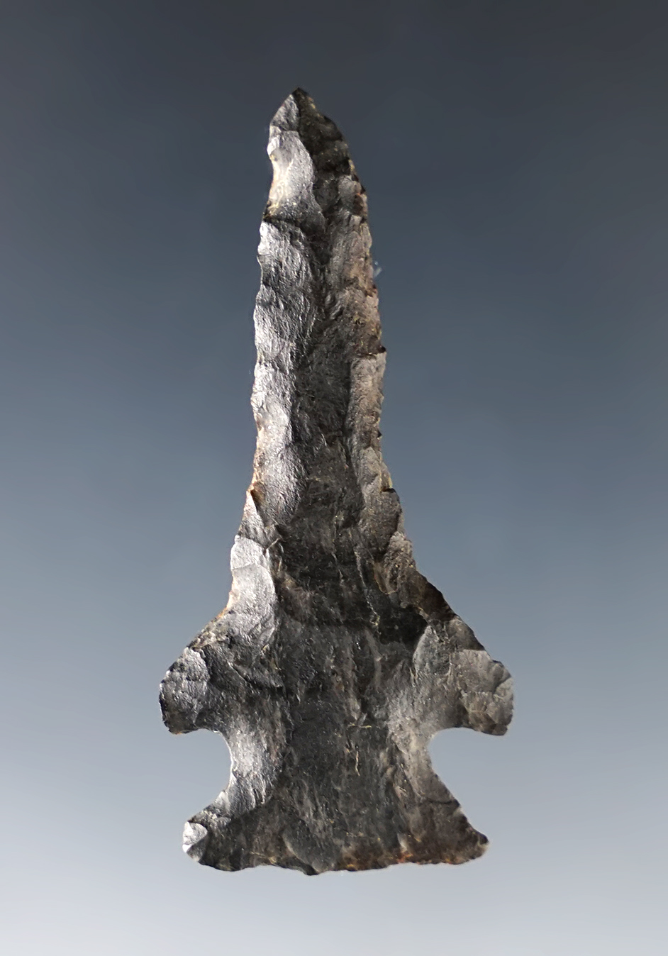 2 1/16" Archaic Cornernotch Drill with nice ancient grinding to the base. Found in Kentucky.